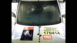 Pustar automotive glass glue products pass the US FMVSS212 crash test