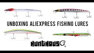 Unboxing HUNTHOUSE Stylo Needle + Sandeel Minnow + Slim Flyer 175 |  Aliexpress Fishing Lures