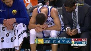 Stephen Curry MCL Injury | Hawks vs Warriors | March 23, 2018 | 2017-18 NBA Season