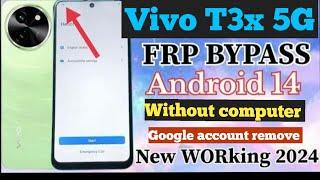 Vivo T3x 5g Frp Bypass Android 14 | Latest Security | Vivo T3x 5g Frp/Google Account Bypass 2024 |