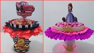 DIY TABLE CENTERPIECE | CARS THEME | SOFIA THE FIRST THEME