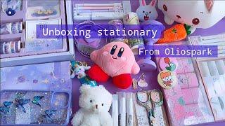 Unboxing Kawaii stationery from Oliospark /Cute stationery unboxing/ Tonni art and craft- @oliospark