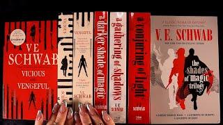 ASMR  DOUBLE  V.E. Schwab Box Set Unboxing ( soft spoken/whisper, tapping, tracing)