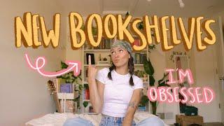 NEW BOOKSHELVES organization & home library tour