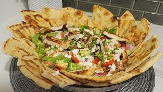 Try This Quick Delicious And Healthy Meal And Please your Guests| Grilled Chicken Salad With Pita |