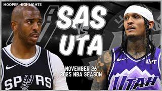 San Antonio Spurs vs Utah Jazz Full Game Highlights | Nov 26 | 2025 NBA Season