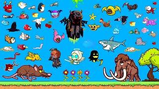 All Animals Evolution in EvoWorld.io (FlyOrDie.io) New