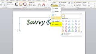 Microsoft Word: How to Apply Text Effects to WordArt