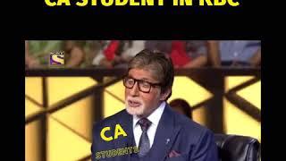 CA STUDENT IN KBC