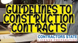 Guideline to Construction Contracts