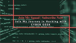 Introduction to Cyber Geek videos | HACKING WITH KALI LINUX |