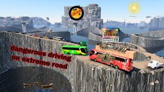 driving overload bus on extreme hills road #6