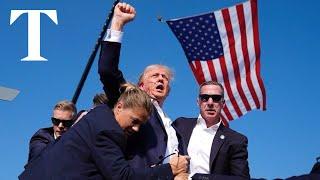 Moment Donald Trump shot at MAGA rally