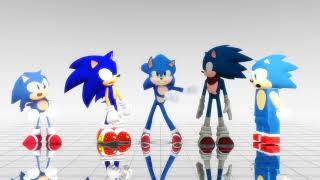 5 Versions of Sonic  - Floss Dance-Off! (Movie, Modern, Boom, Classic, LEGO) [Sonic MMD]