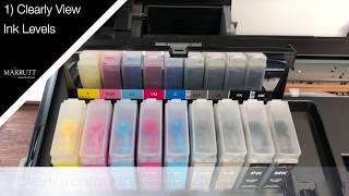 Marrutt Visual Ink Level Refill Cartridges for Epson SureColor SC-P600