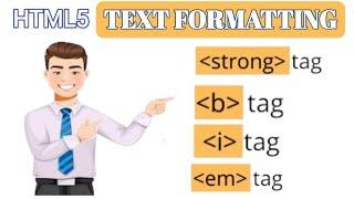 Text formatting tags in html