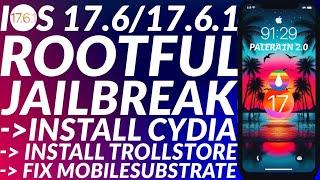 Jailbreak iOS 17.6/17.7 Rootful & Install Cydia + Trollstore 2 | Palera1n 17.6/17.7 Jailbreak