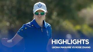 Highlights | Leona Maguire vs Rose Zhang | 2023 Solheim Cup