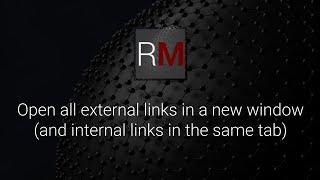 How to open external links in a new tab