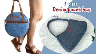 Don't throw away your old jeans , 2ideas denim pouch bag tutorial from scrap old jeans