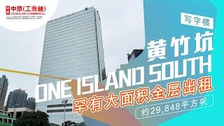 黄竹坑One Island South | 罕有大面积全层出租 |【独家代理】| 中原工商铺