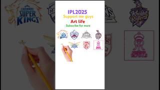 IPL 2025 Art Design|| All team logo #ipl #ipl2025 #shorts #shortsfeed #ytshorts #trending #viral