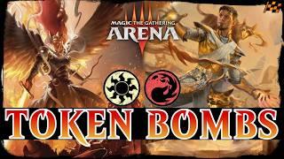 TOKEN EXPLOSIONS! | MTG Arena - Boros Aggro Token Swarm Artillery Strike AETHERDRIFT Standard Deck