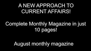 Complete August Monthly Magazine in Just 10 Pages!