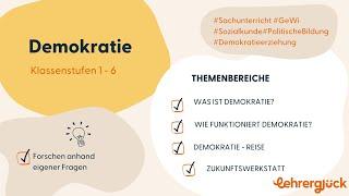 Unterrichtsmaterial zum Thema Demokratie (Grundschule): Ein praktischer Leitfaden für die Kl. 1 - 6