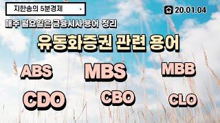 [금융시사상식] MBS CDO 더이상 헷갈리지 말고 이영상으로 정리 끝!