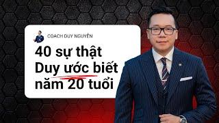 40 bài học Duy ước mình biết năm 20 tuổi