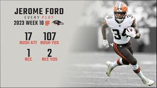 Jerome Ford Week 10 | Every Run, Target, and Catch @ Baltimore Ravens | 2023 NFL Highlights