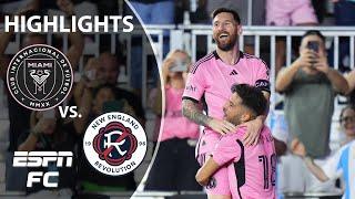 LIONEL MESSI HAT TRICK  Inter Miami vs. New England Revolution | MLS Highlights | ESPN FC