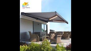 custom-made automatic weather protection full box patio/deck/balcony awning outdoor from factory