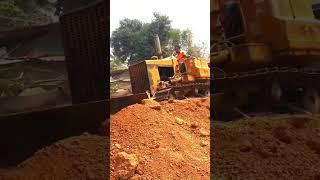 Operator pushing dirt skill | Buldozer working in Cambodia village | Khmer Construction