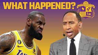 LeBron James Confronts Stephen A Smith At Lakers vs Knicks