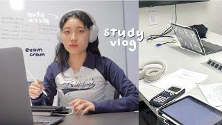 study vlog  productive week, midterm exams, studying at library, long to do lists