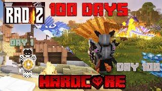 I Survived 100 Days In Hardcore RAD 2 Minecraft