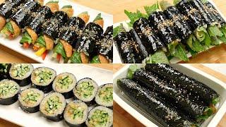 이 더위에 불 켤 일 없어요 불없이 김밥 4가지 레시피 한 방에 