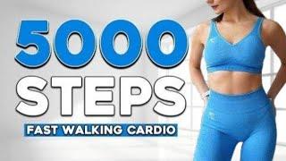 5000 STEPS WALKING Cardio Workout For Weight Loss |Knee Friendly [No Jumping |Fat Burning Cardio