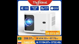 Review ThundeaL HD Mini Projector TD91 Portable Projector TD91W Home Theater 2023