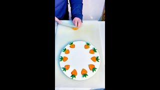 As soon as you learn, you will learn carrot plate decoration edge# fruit and vegetable modeling# si