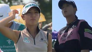 Lydia Ko and Hyun Kyung Park 2024 Hana Financial Round 1