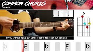 Cocaine - Eric Clapton | EASY GUITAR | Common Chords