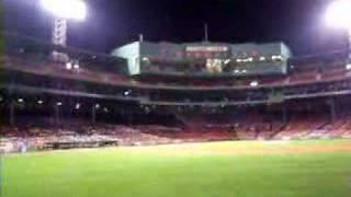 police concert set up at fenway park