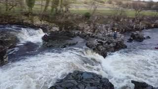 Kayakers at Linton Falls Grassington.