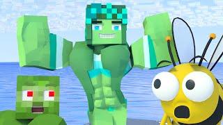 Minecraft: Muscular & fat Alex Life | love Zomma ZomBo | Muscular girl | Minecraft Animation