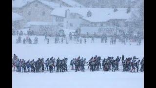 Heavy snowfall during Engadin Skimarathon 2024