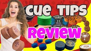 BILLIARD'S CUE TIPS REVIEW: KAMUI, MOORI, MASTER ELK, PREDATOR,  TAOM , THOUROBRED, HORO, CUESOUL