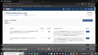 CGS2100 MS Excel Exam  Lazar Complete | CGS2100 Excel Exam  | #sam #simnet #MYITLABPearson #cengage